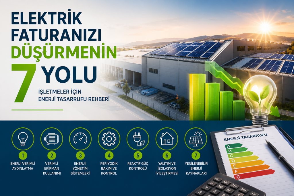 Elektrik Faturanızı Düşürmenin 7 Yolu: İşletmeler İçin Enerji Tasarrufu Rehberi